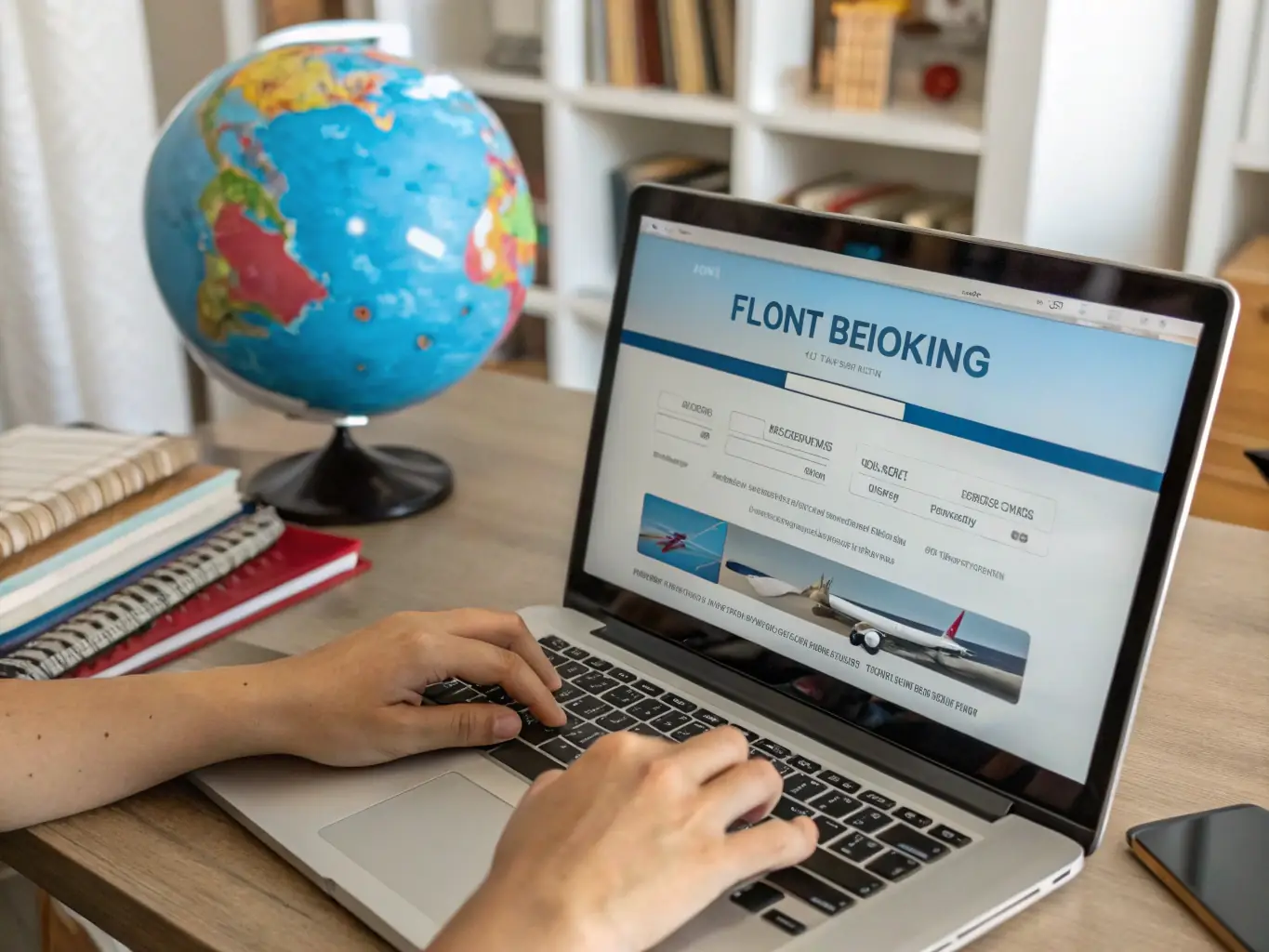 An image of a user-friendly flight search interface on a laptop, highlighting the ease of use and comprehensive filtering options available on ExpediaWorld's platform.
